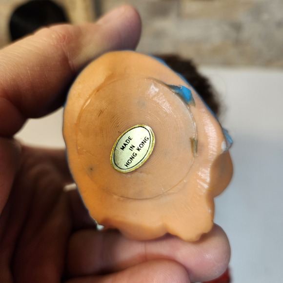 Vintage Hong Kong Moody Cutie Vinyl Dolls Set of 3 Crying Grumpy Pouting 3.5in - Picture 5 of 7